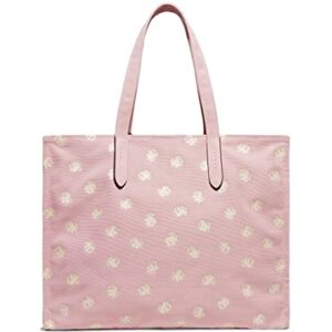 COACH Bunny Graphic Canvas Tote 42 Powder Pink Multi One Size