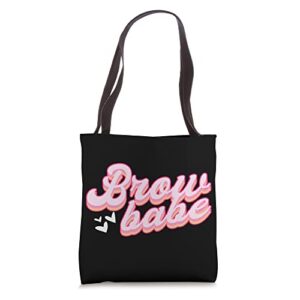 brow babe. microblading eyebrow tote bag