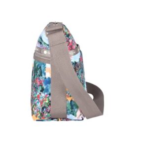 LeSportsac Scenic Brush Small Hobo Crossbody Handbag, Style 3709/Color E554, Vibrant Wildflowers & Soothing Landscapes Artfully Arranged in a Watercolor Inspired Dreamy Summer Palette