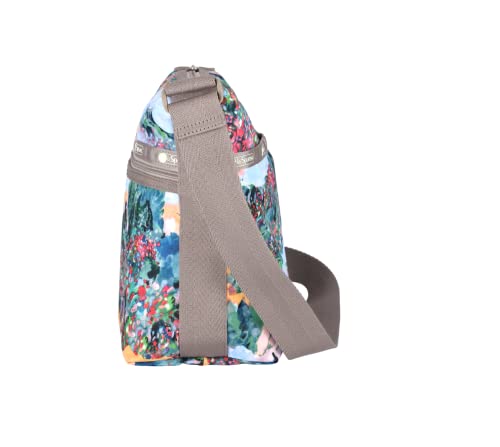 LeSportsac Scenic Brush Small Hobo Crossbody Handbag, Style 3709/Color E554, Vibrant Wildflowers & Soothing Landscapes Artfully Arranged in a Watercolor Inspired Dreamy Summer Palette