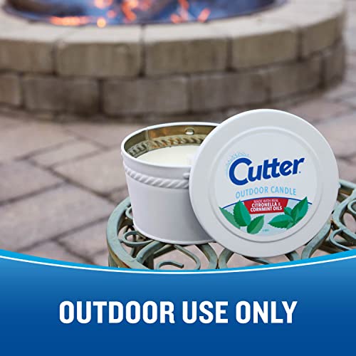 Cutter Citronella and Cornmint Outdoor Candle, 11 ounces, Made with Soy Wax for Outdoor Use