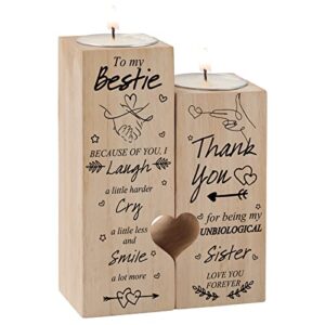 double sided printing candle holders bestie gifts for women for sister from sister friendship gift for valentine’s day birthday christmas