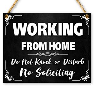 working from home sign – 10 x 8 alu dibond do not disturb door sign – no soliciting signs for home – home office door sign – door signs for home