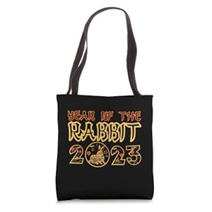 chinese zodiac year of the rabbit kids chinese new year 2023 tote bag
