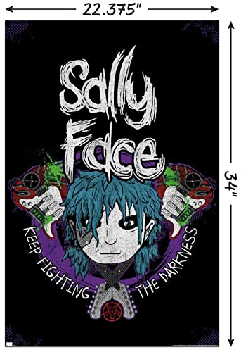 Trends International Sally Face - Crossed Guitars Wall Poster