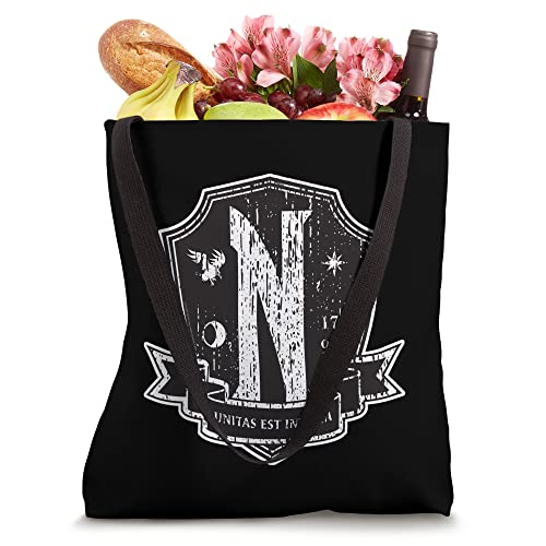 Wednesday Nevermore Logo Distressed Tote Bag