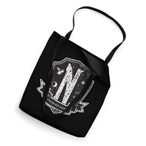 Wednesday Nevermore Logo Distressed Tote Bag