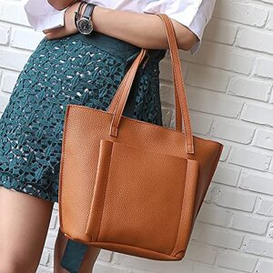 GONEBIN Women Leather Purses and Handbags for Women Fashion Tote Bags Shoulder Bag Top Handle Satchel Bags Purse Set 4pcs