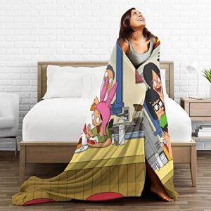 ORPJXIO Blanket Bob's Anime Burgers Throw Flannel Blanket Bed Blanket for Couch Sofa Bedroom Home Decor 40"x30"