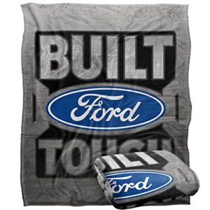 ford trucks blanket, 50″x60″ built ford tough metal silky touch super soft throw blanket