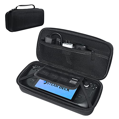 Carrying Case for Steam Deck - Hard Shell Protective Case with High Storage Capacity for Steam Deck Console & Various Accessories [Classic Black]