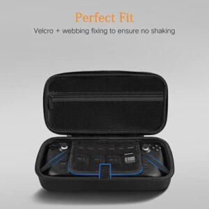 Carrying Case for Steam Deck - Hard Shell Protective Case with High Storage Capacity for Steam Deck Console & Various Accessories [Classic Black]