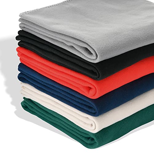 Special SG Glory Fleece Throw Blankets Solid Lightweight Warm Soft Cozy Pet-Friendly for Home Bed Sofa Couch Dorm Office Wedding Gifts Travel Airplane for Seasons (Assorted#1 Pack of 6-50x60 Inches)