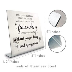 Friendship Gift for Women Friend Gifts for Your Best Friend Going Away Gifts Plaque for Coworker Women Stainless Steel Retirement Gifts Birthday Gifts for Woman Friendship Keepsake Decor