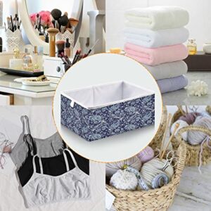 Kigai Paisley Storage Baskets, 16x11x7 in Collapsible Fabric Storage Bins Organizer Rectangular Storage Box for Shelves, Closets, Laundry, Nursery, Home Decor