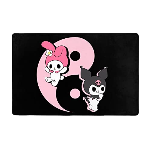 ORPJXIO Area Rugs Kuromi Anime My Melody Fluffy Carpet for Bedroom Living Room Dorm Home Decor Anti-Slip Floor Rug 60 x 39 Inch