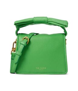 niasina bow detail mini cross body bag, green