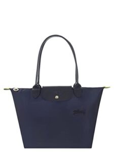 longchamp ‘medium ‘le pliage green’ nylon tote shoulder bag, navy