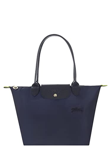 Longchamp 'Medium 'Le Pliage Green' Nylon Tote Shoulder Bag, Navy