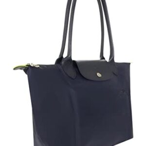 Longchamp 'Medium 'Le Pliage Green' Nylon Tote Shoulder Bag, Navy