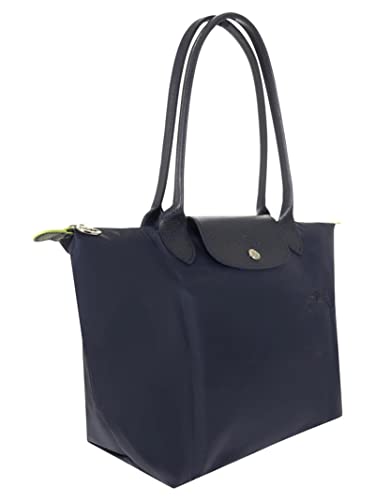 Longchamp 'Medium 'Le Pliage Green' Nylon Tote Shoulder Bag, Navy