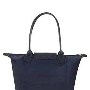 Longchamp 'Medium 'Le Pliage Green' Nylon Tote Shoulder Bag, Navy