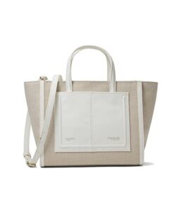 aksanna medium canvas tote bag, white