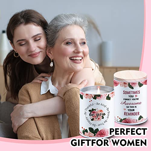 1 Pack Candle Gift for Women Friend You are Awesome Mother's Day Gifts for Her Women Lavender Scented Candles Jar Candles Inspirational Gifts Birthday Gifts for Mother Friend Coworkers