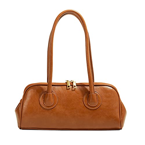 JBB Shoulder Bag Retro Classic Purse Clutch Small Crossbody Bag Satchel Bags Handbag PU Leather Saddle Bag Brown