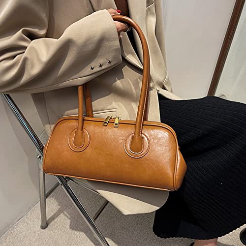 JBB Shoulder Bag Retro Classic Purse Clutch Small Crossbody Bag Satchel Bags Handbag PU Leather Saddle Bag Brown