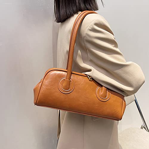 JBB Shoulder Bag Retro Classic Purse Clutch Small Crossbody Bag Satchel Bags Handbag PU Leather Saddle Bag Brown