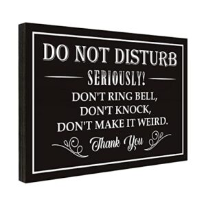no soliciting sign for house, do not disturb signs for home, use for office or business front door warning reminder signs, apartment porch entrances wall decor use 3.55″ x 5.15″ – pma026