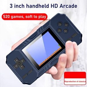 MIANHT Handheld Portable Gaming Console 3 Inch Games Consoles Preloaded 520 Classic Games Rechargeable Battery Portable Style Game Consoles