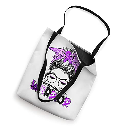 Fibromyalgia Awareness Messy Bun Women Tote Bag