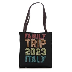 family trip 2023 italy vacation matching cool retro vintage tote bag