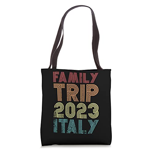 Family Trip 2023 Italy Vacation Matching Cool Retro Vintage Tote Bag