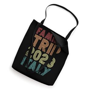 Family Trip 2023 Italy Vacation Matching Cool Retro Vintage Tote Bag