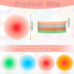 8 Pieces Colorful Acrylic Coaster 3.9 Inches Cute Coasters Round Heat Resistant Holder Anti Slip Table Coasters Aesthetic Coasters for Coffee Table Home Decor Gift