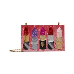 Kurt Geiger London Lipstick Clutch Fuchsia Combo One Size