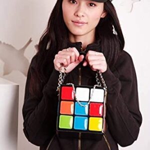 Women's Cute cube Shape Handbag Magic Shoulder Bag Clutch Bag, Colorful Purse (15cmX15cmX15cm)