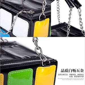 Women's Cute cube Shape Handbag Magic Shoulder Bag Clutch Bag, Colorful Purse (15cmX15cmX15cm)