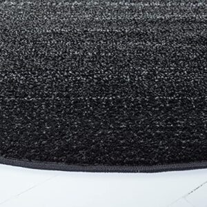 Safavieh Adirondack Collection 4' x 4' Round Black/Grey ADR183F Modern Non-Shedding Area Rug