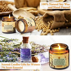 Scented Candles Gift Set for Women, Aromatherapy Candles Sets Smoke-Free Strong Fragrance Long Lasting, 6 Fragrance 180hrs Burning Time, Great Gift for Valentine's Day, Mother's Day and Christmas