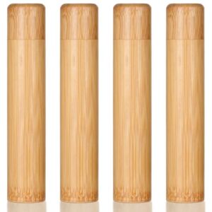 bamboo scattering urn set, 4pcs small bamboo scattering urns for human ashes, cremation ashes tube urns for human male female ashes, dog cat pet ashes tube urn