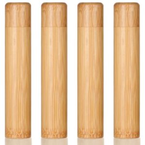 Bamboo Scattering Urn Set, 4PCS Small Bamboo Scattering Urns for Human Ashes, Cremation Ashes Tube Urns for Human Male Female Ashes, Dog Cat Pet Ashes Tube Urn