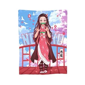 ixqekuc anime blanket merch ultra soft throw blanket warm bed blanket for travelling camping living room sofa bedroom decor gifts no.4-50″x40″