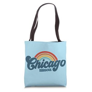 chicago 70s retro hippie tote bag