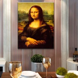 msspart Canvas Prints Wall Art Mona Lisa by by Leonardo DaVinci, The World Classic Paintings Reproductions for Living Room, Office Home Decoration 12"x16"