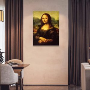 msspart Canvas Prints Wall Art Mona Lisa by by Leonardo DaVinci, The World Classic Paintings Reproductions for Living Room, Office Home Decoration 12"x16"