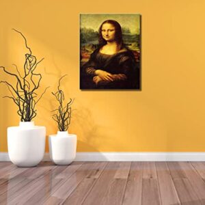 msspart Canvas Prints Wall Art Mona Lisa by by Leonardo DaVinci, The World Classic Paintings Reproductions for Living Room, Office Home Decoration 12"x16"